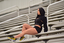 Load image into Gallery viewer, Babe Cropped Hoodie (Black)
