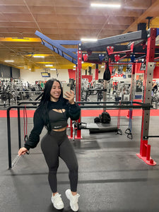 Babe Cropped Hoodie (Black)